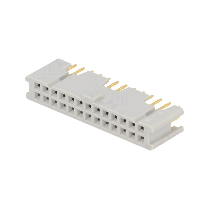 Soclu IDC Mamă 26 PIN Drept Aurit 3A 2,54mm | Electronic-mag.ro | Componente Electronice