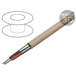 Cablu ecranat 2x20AWG PVC bej 305m 300V | Electronic-mag.ro | Componente Electronice