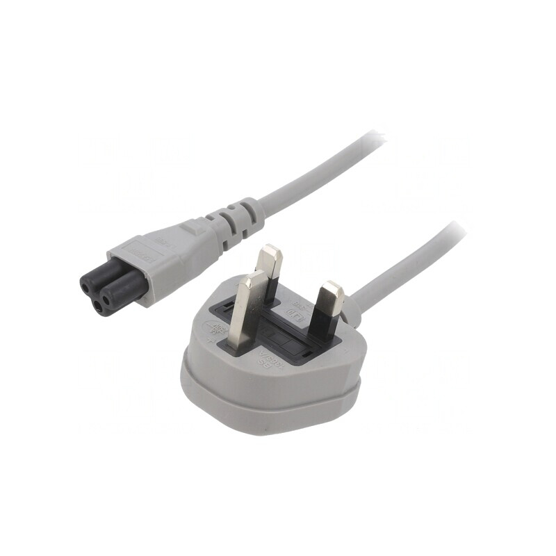 Cablu Alimentare 1m Gri 3A BS 1363 la IEC C5 | Electronic-mag.ro | Componente Electronice Cablu Alimentare 1m Gri 3A BS 1363 la IEC C5 | Electronic-mag.ro | Componente Electronice