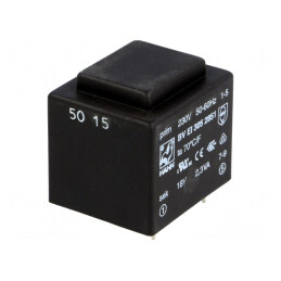 Transformator Încapsulat 2,3VA 230VAC 18V 128mA PCB | Electronic-mag.ro | Componente Electronice