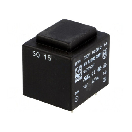 Transformator Încapsulat 2,3VA 230VAC 18V 128mA PCB | Electronic-mag.ro | Componente Electronice