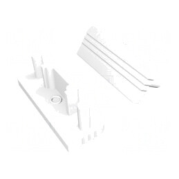 Obturator Alb pentru Profile LED, 20 buc, TOPMET | Electronic-mag.ro | Componente Electronice