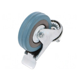 Roată de transport 75mm cu ax 45kg gumă | Electronic-mag.ro | Componente Electronice