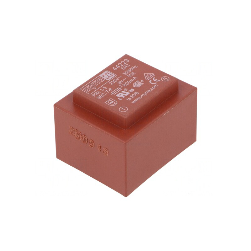 Transformator încapsulat 5VA 230V AC 6V 833mA PCB | Electronic-mag.ro | Componente Electronice