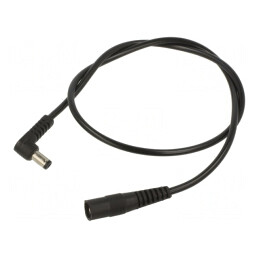 Cablu Alimentare DC 5,5/2,1 mm Unghiular 1x0,5mm2 | Electronic-mag.ro | Componente Electronice