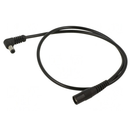 Cablu Alimentare DC 5,5/2,1 Soclu la DC 5,5/2,5 Mufă în Unghi 1x0,5mm2 | Electronic-mag.ro | Componente Electronice