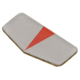 Indicator autoadeziv argintiu oțel inoxidabil 20x10mm | Electronic-mag.ro | Componente Electronice