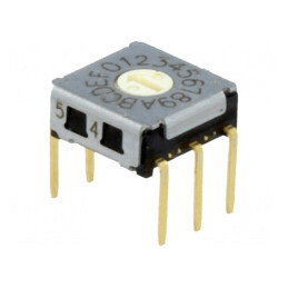 Întrerupător codificare HEX/BCD 16 poziții THT 100MΩ | Electronic-mag.ro | Componente Electronice
