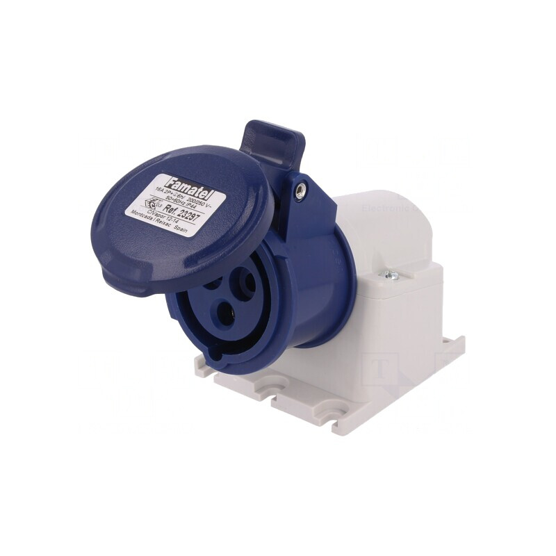 Conector Alimentare AC Trifazat 16A 380/415V Soclu Mamă | Electronic-mag.ro | Componente Electronice