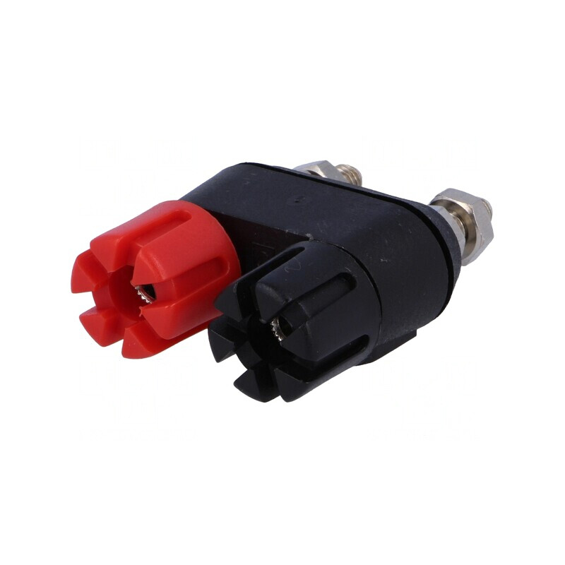 Soclu banană 4mm 30A nichelat duble | Electronic-mag.ro | Componente Electronice