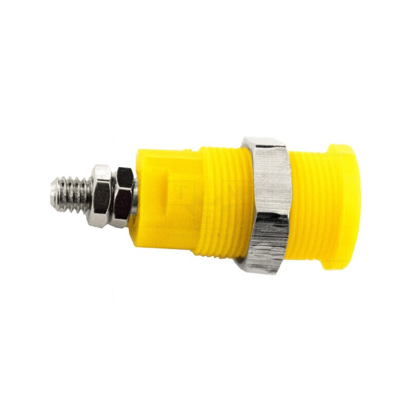 Conector Banană Galben 4mm 36A 1kV Panou Înșurubare | Electronic-mag.ro | Componente Electronice