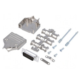 D-Sub 15 Pin Mufă Tată Lipire Pe Cablu Set Complet | Electronic-mag.ro | Componente Electronice