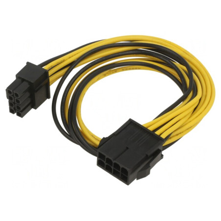 Cablu Alimentare PCIe 8pin Tată-Mamă 0.4m | Electronic-mag.ro | Componente Electronice