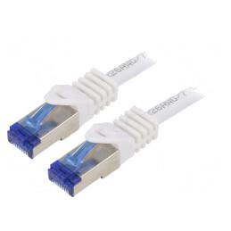 Patch Cord S/FTP Cat6a 2m Alb LSZH | Electronic-mag.ro | Componente Electronice