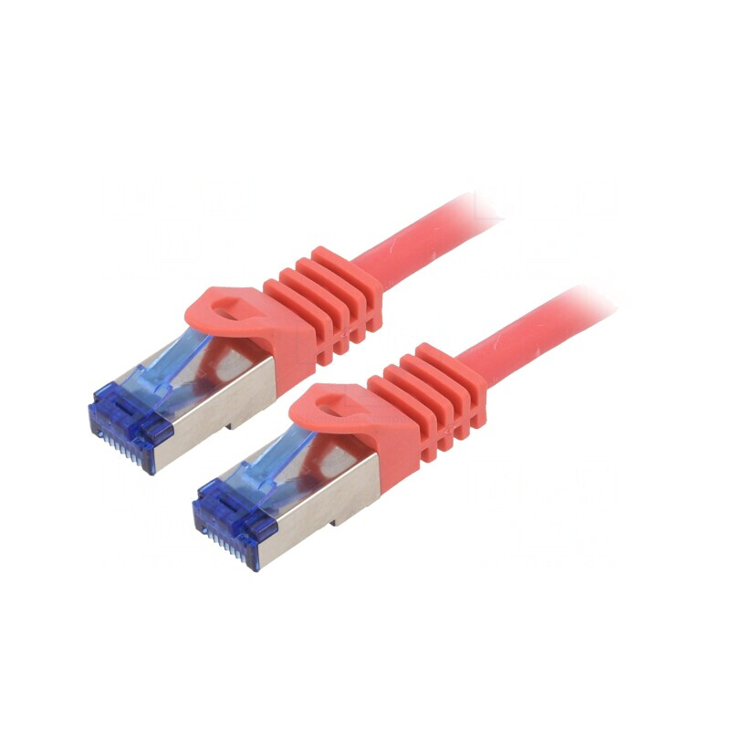 Patch cord rețea S/FTP Cat 6a roșu 2m | Electronic-mag.ro | Componente Electronice
