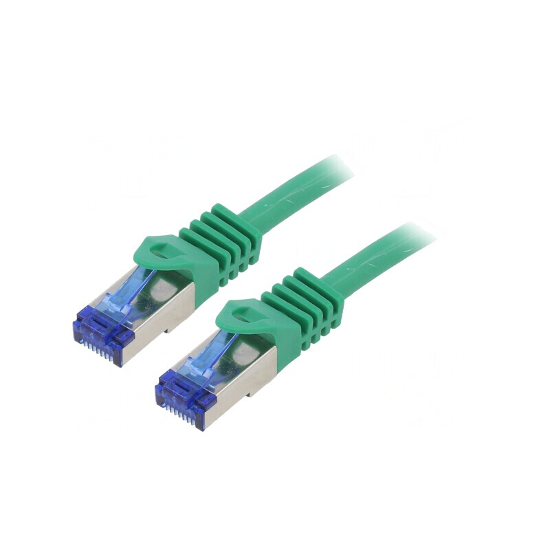 Patch Cord S/FTP Cat 6a Verde 2m LSZH | Electronic-mag.ro | Componente Electronice