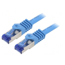 Patch cord S/FTP Cat 6a LSZH Albastru 2m | Electronic-mag.ro | Componente Electronice