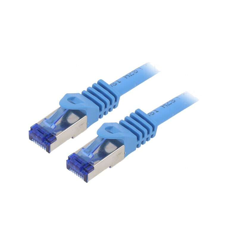 Patch cord S/FTP Cat 6a LSZH Albastru 2m | Electronic-mag.ro | Componente Electronice