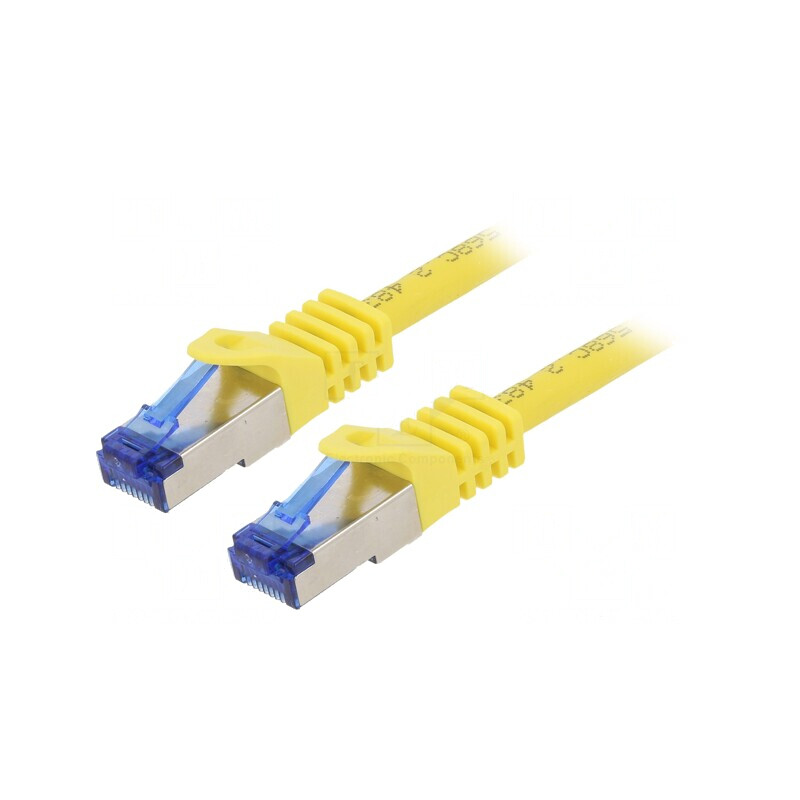Patch Cord S/FTP Cat 6a Cu LSZH Galben 2m | Electronic-mag.ro | Componente Electronice