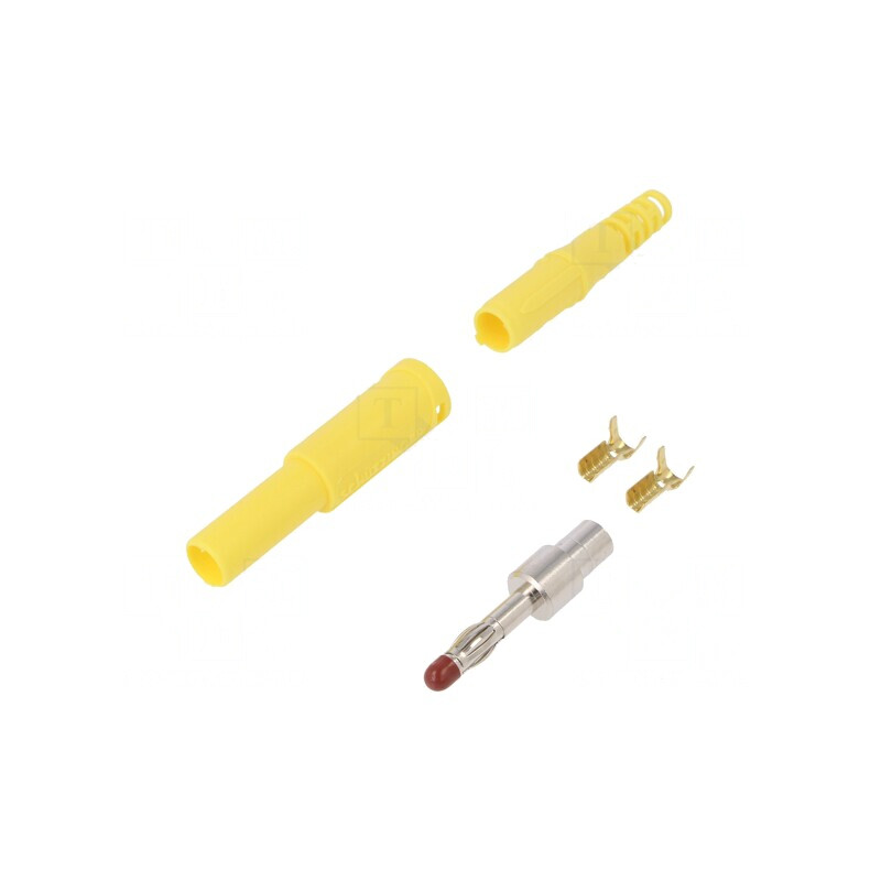 Mufă Banană 4mm 32A Galbenă Izolată | Electronic-mag.ro | Componente Electronice