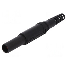 Mufă banană neagră 4mm 32A 1kVDC | Electronic-mag.ro | Componente Electronice