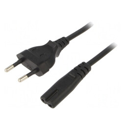 Cablu Alimentare 1.8m 2x0.75mm2 Mufă CEE 7/7 la IEC C7 | Electronic-mag.ro | Componente Electronice