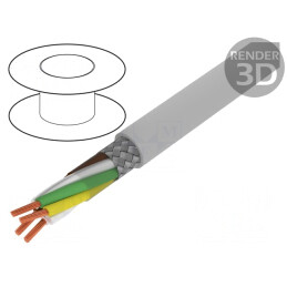 Cablu UNITRONIC® LiYCY (TP) 2x2x1mm2 PVC Gri 500V | Electronic-mag.ro | Componente Electronice