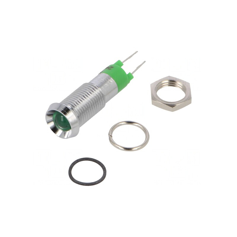 Lampă de control LED concavă IP67 24-28VDC Ø8,2mm metal | Electronic-mag.ro | Componente Electronice Lampă de control LED concavă IP67 24-28VDC Ø8,2mm metal | Electronic-mag.ro | Componente Electronice