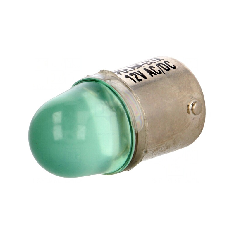 Lampă LED verde 12V BA15S | Electronic-mag.ro | Componente Electronice