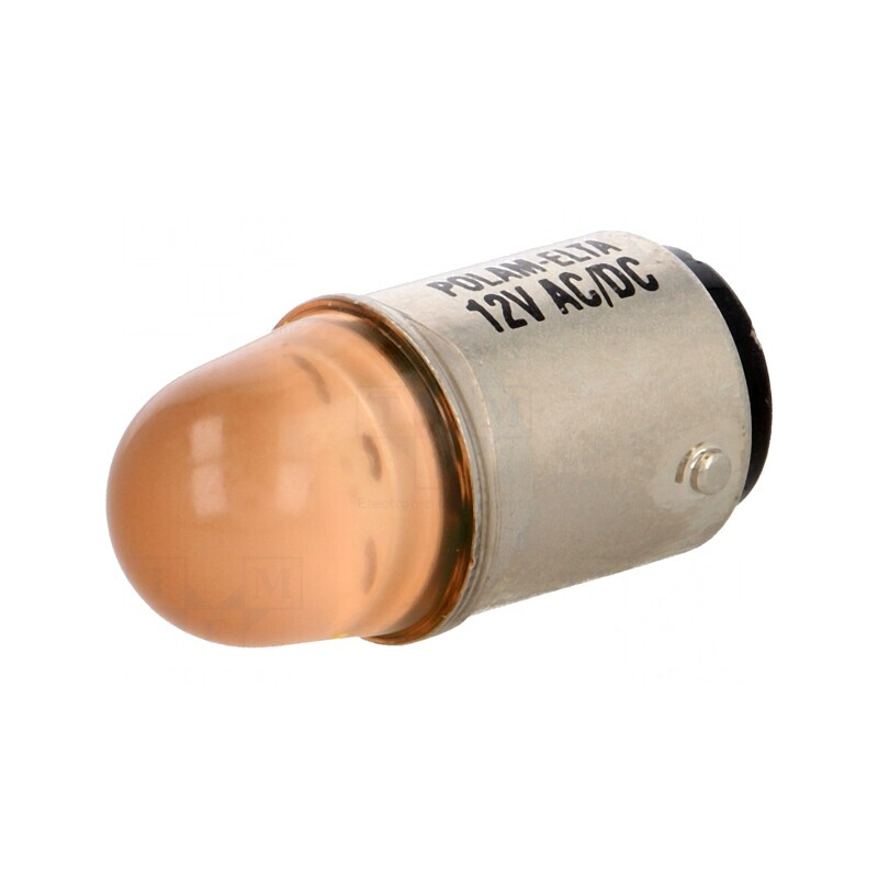 Lampă LED portocalie 12V BA15D | Electronic-mag.ro | Componente Electronice