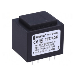 Transformator încapsulat 3VA 230V 12V PCB | Electronic-mag.ro | Componente Electronice