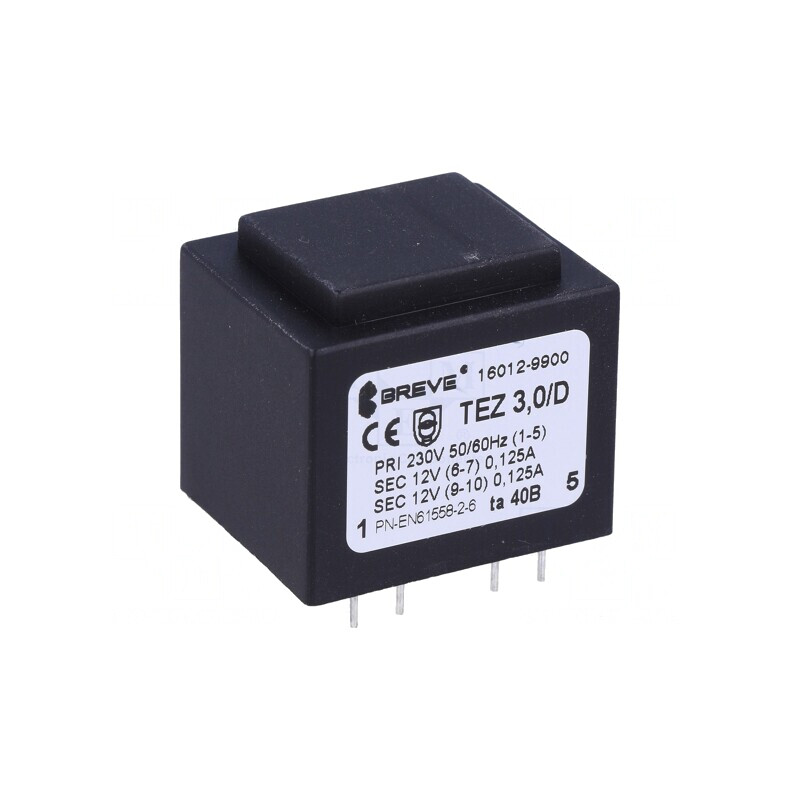 Transformator încapsulat 3VA 230V 12V PCB | Electronic-mag.ro | Componente Electronice