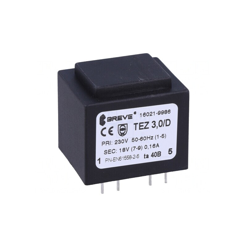 Transformator Încapsulat 3VA 230VAC 18V PCB | Electronic-mag.ro | Componente Electronice