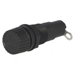 Clemă Siguranțe 10A Panou Neagră 6,3x32mm | Electronic-mag.ro | Componente Electronice