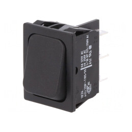 Comutator Bascule DPDT Negru 4A/250VAC IP40 | Electronic-mag.ro | Componente Electronice