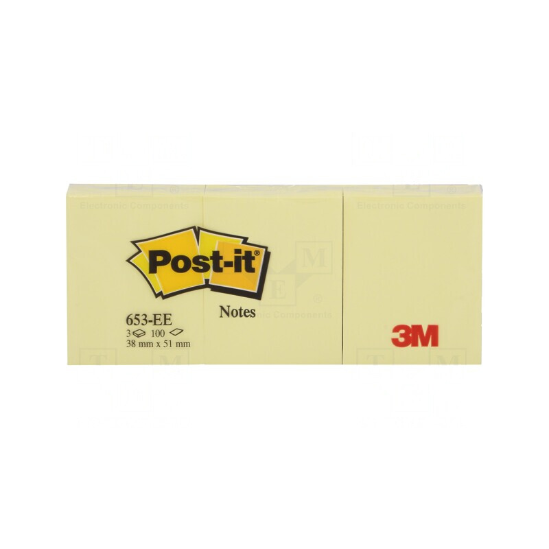 Post-it-uri Adezive Galbene 38x51mm 3 Buc. | Electronic-mag.ro | Componente Electronice
