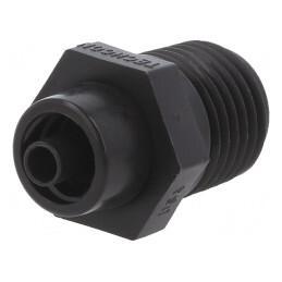 Adaptor Negru Luer Lock pentru Cartușe de Dozare | Electronic-mag.ro | Componente Electronice
