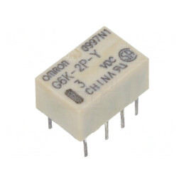 Releu electromagnetic DPDT 3VDC 1A | Electronic-mag.ro | Componente Electronice