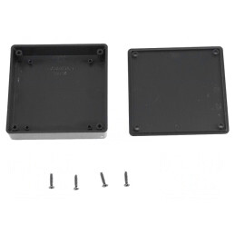 Carcasă Universală 80x80x15mm ABS Neagră | Electronic-mag.ro | Componente Electronice