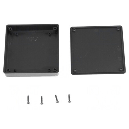 Carcasă Universală 80x80x15mm ABS Neagră | Electronic-mag.ro | Componente Electronice