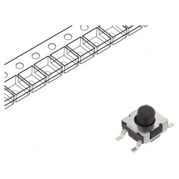 Microîntrerupător TACT SPST-NO SMT IP57 32V 0.03125A | Electronic-mag.ro | Componente Electronice