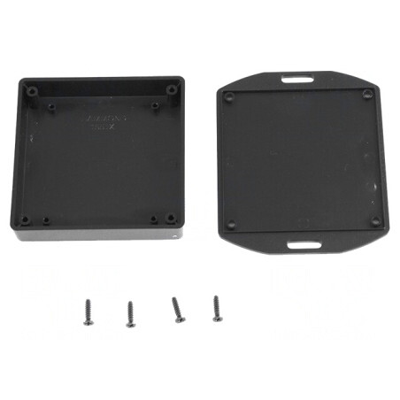 Carcasă Universală 80x80x15mm cu Lame de Fixare | Electronic-mag.ro | Componente Electronice