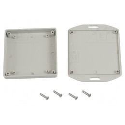 Carcasă Universală 80mm x 80mm x 15mm Cu Lame de Fixare | Electronic-mag.ro | Componente Electronice