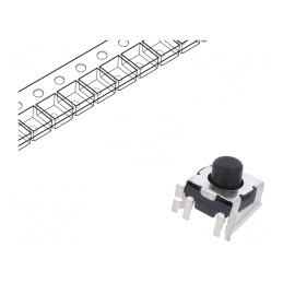 Microîntrerupător TACT SPST-NO SMT IP57 32V 0.03125A | Electronic-mag.ro | Componente Electronice