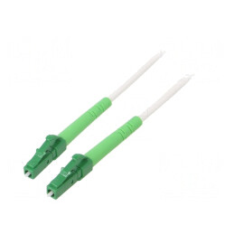 Patch cord fibră OS2 LC/APC 3m alb LSZH | Electronic-mag.ro | Componente Electronice