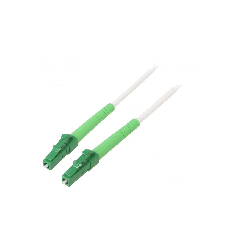 Patch cord fibră OS2 LC/APC 3m alb LSZH | Electronic-mag.ro | Componente Electronice