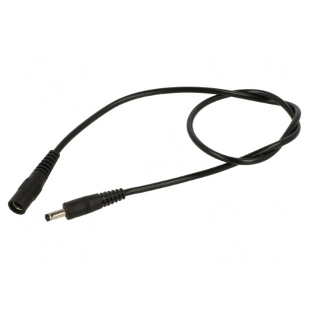 Cablu Alimentare DC 5,5/2,1 mm Negru | Electronic-mag.ro | Componente Electronice