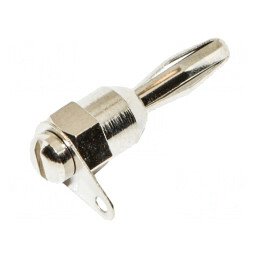 Mufă banană 4mm 15A nichelată pentru panou | Electronic-mag.ro | Componente Electronice