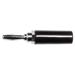 Mufă banana neagră 4mm 15A nichelată | Electronic-mag.ro | Componente Electronice