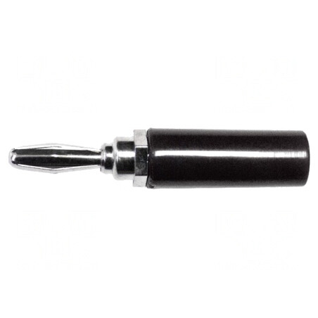Mufă banana neagră 4mm 15A nichelată | Electronic-mag.ro | Componente Electronice